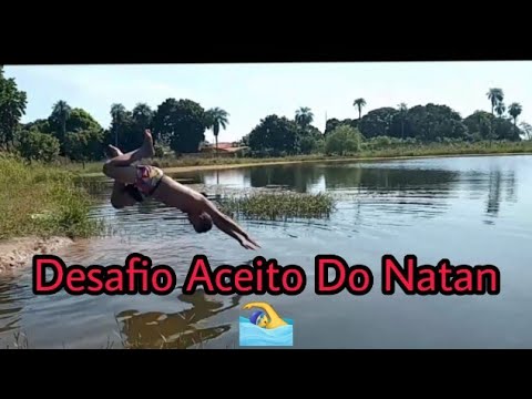 DESAFIO DO NATAN TOMANDO BANHO NA REPRESA 🏊‍♂️