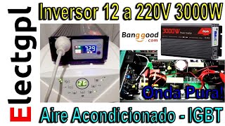 ETREPOW Inversor 12V 220v Onda Pura 3000W /6000W Convertidor de