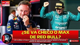 ¿Se va Max o Checo? Aseguran que Christian Horner quiere a Fernando Alonso en Red Bull para 2025