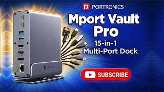 Portonics Mport Vault Pro Triple Display Output | Type-C Input | 100W Type-C PD | USB 3.2 | 1000MB
