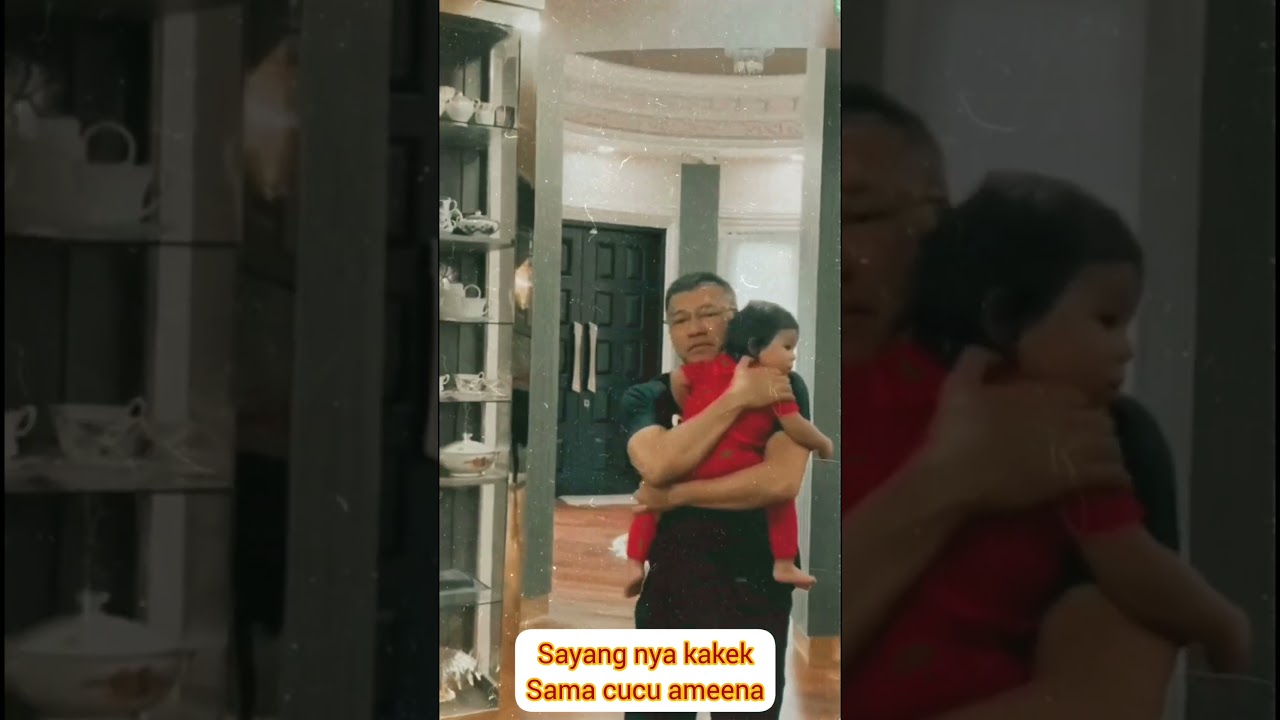 ameena di gendong sama kakek nya