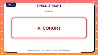 Spelling Practice #0044 | English Vocabulary Quiz