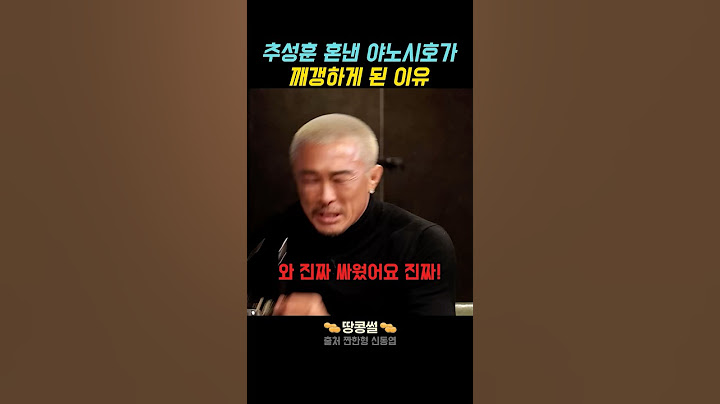 추성훈 혼낸 야노시호가 깨갱하게 된 이유