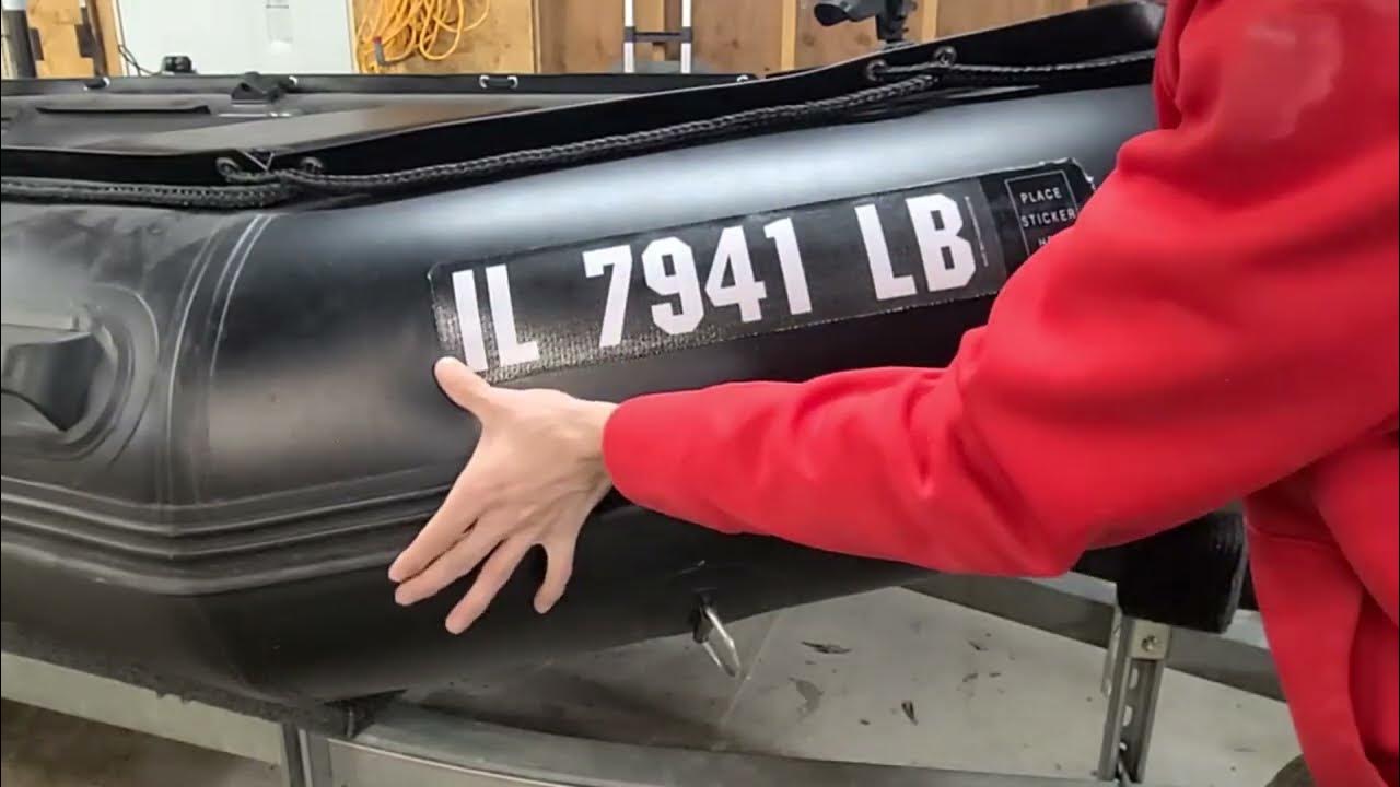 Installing Boat Registration Plate on Inflatable Boat from