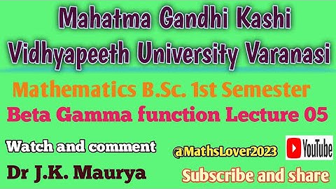 Lecture #05 Relation between Beta and Gamma functions| Important Property of Beta and Gamma function