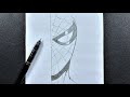 Easy Sketch How To Draw Spider Man No Way Home Half Face Easy Step By Step Easy Sketch How To Draw Spider Man No Way Home Half Face Easy Step By Step