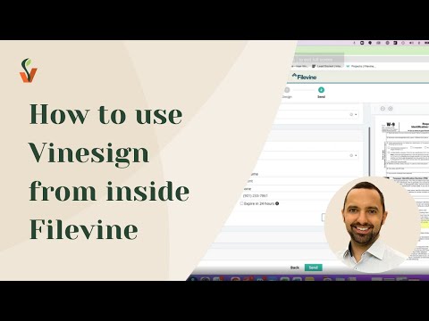 How to use Vinesign from inside Filevine