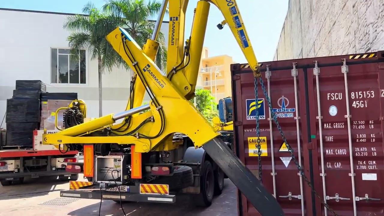 Side Loader Trailer LIFTS 40ft Container in No Time!!