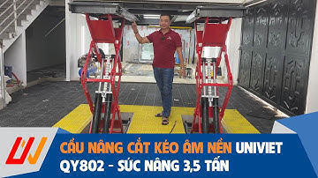 Cầu nâng cắt kéo âm nền UNIVIET QY802 - Sức nâng 3,5 Tấn