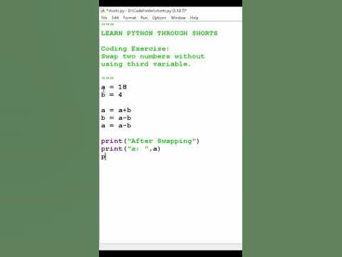 how to swap two numbers without using third variable in python #shorts ...