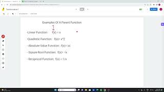 Introduction To Parent Functions Grade 11