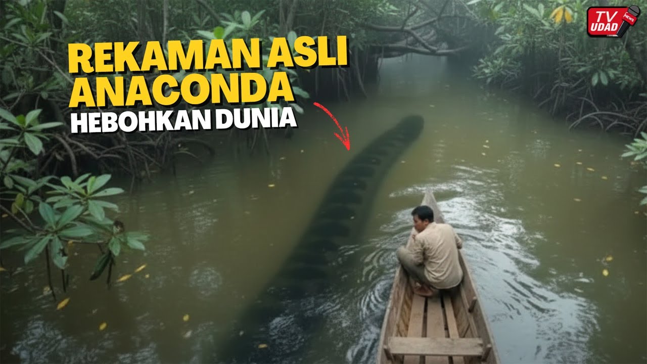 NGERI‼️ Detik-Detik Penjelajah Berhadapan Dengan Anaconda Raksasa di Sungai Pedalaman Hutan Amazon