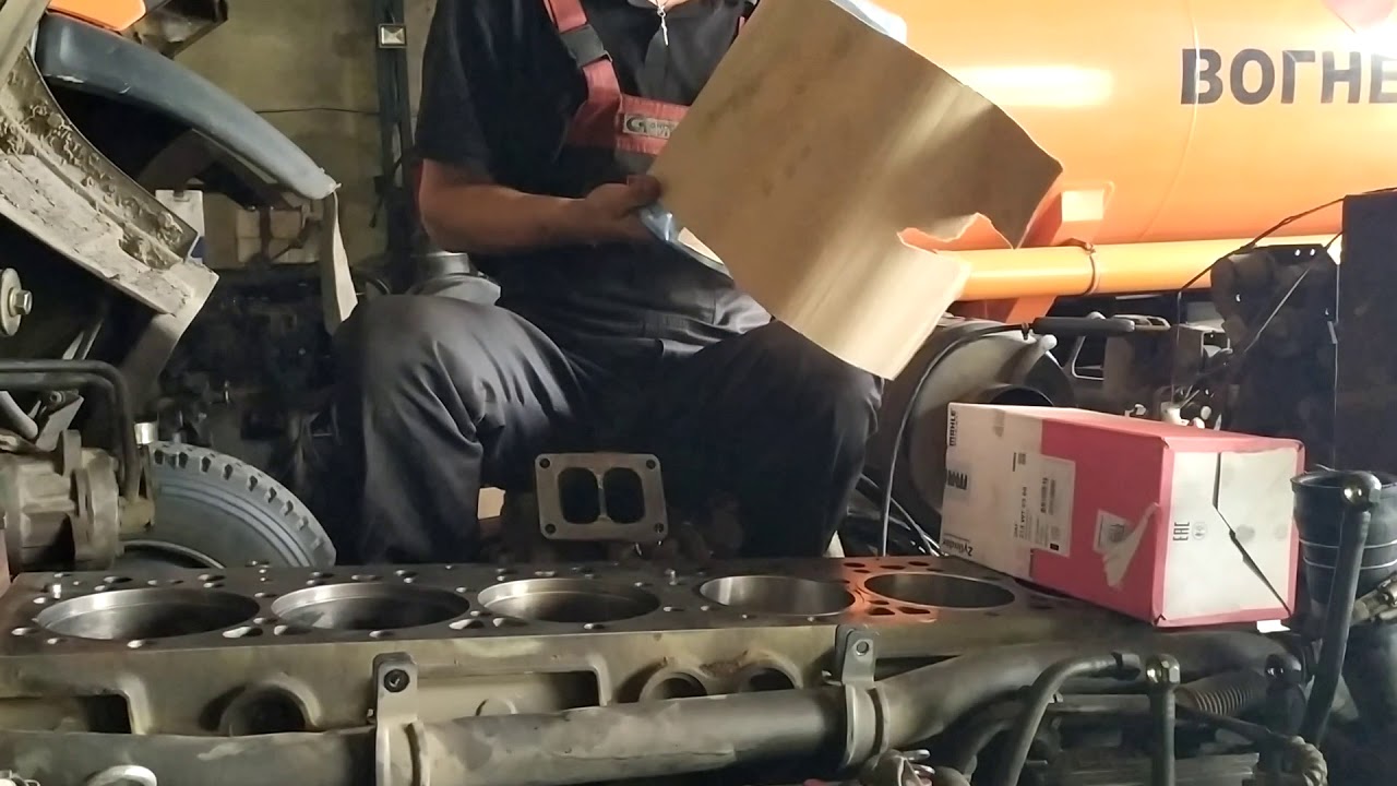 Монтаж гильз daf 95 xf cf - YouTube