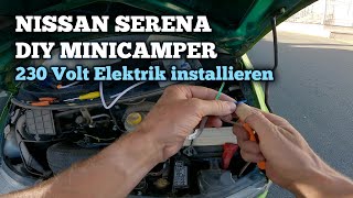 230 Volt Elektrik - #10 Minicamper auf Gran Canaria ausgebaut - Nissan Serena Minivan
