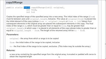 7-Java Arrays class-copyOfRange method كلاس المصفوفات بالجافا
