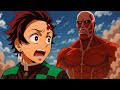 Demon Slayer x Attack On Titan | Colossal Titan and Muzan Attacked Hashira | 만약 렌고쿠가 진격의거인과 만난다면