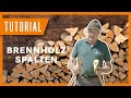 Brennholz spalten - Tutorial der Bayerischen Staatsforsten #BaySF