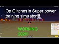 ALL 2020 SUPER POWER TRAINING SIMULATOR GLITCHES!!! OP STRATS+TIPS AND TRICKS!!!!