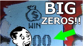 BIG ZEROS WINNER!! $50 SCRATCH-OFF LOTTERY TICKET PROFIT SESSION!!
