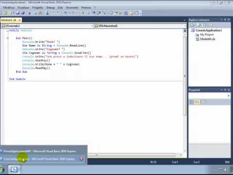 Tutorial Visual Basic 2010: approfondimento sulla prima lezione