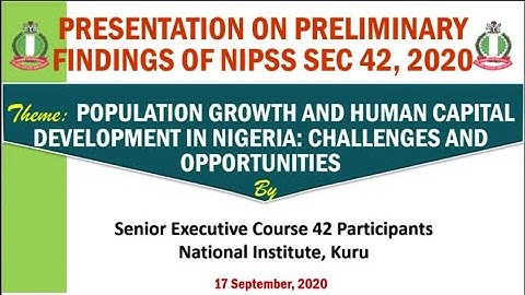 Webinar Presentation on preliminary findings of NIPSS SEC 42 on PG and HCD in Nigeria