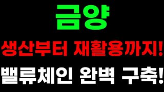 [금양] 생산부터 재활용까지 밸류체인 완벽 구축 금양 금양주가 금양공시 박순혁 김작가tv 삼프로tv 2차전지 2차전지관련주 배터리 리튬