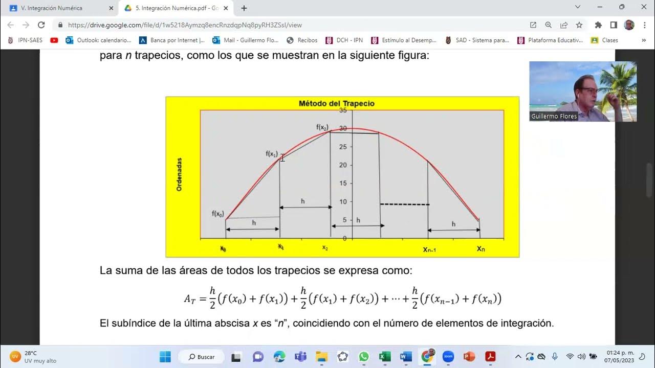 Ejemplo Integración numérica YouTube