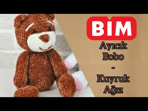 Bim Amigurumi Kiti Ayıcık Bobo Yapımı Part-5 Kuyruk Ağız #amigurumi #handmade #crochet #bim