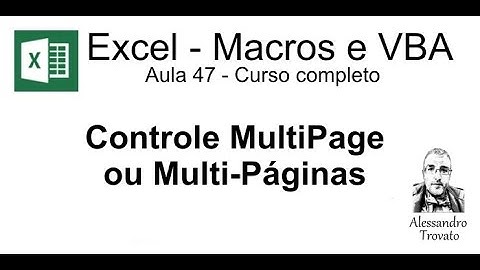 #47 - Curso de Macros e Excel VBA - Controle MultiPage ou  Multi-Página