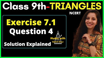Class 9 Maths | Chapter 7 TRIANGLES Exercise 7.1| Question 3 Solution #education #edutech #edutuber
