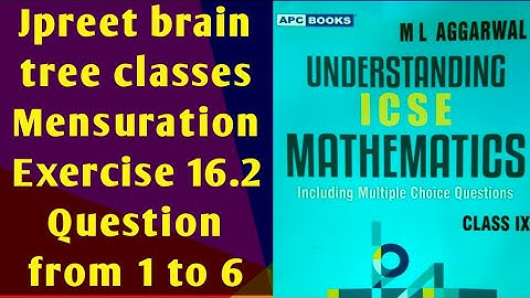 #class 9 #mlaggarwal chapter 16 #mensuration exercise 16.2 question 1,2,3,4,5,6, #maths #icse