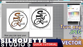 Silhouette Studio 5 tutorial Jpeg to vector