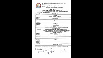 Jkbose class 10th datesheet private 2025 #jkbose