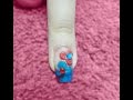 Acrylic nails uas esculpidas  rojo y azul con alto relieve