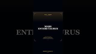 Mars Enters Taurus — Slow Is Sovereign #shorts