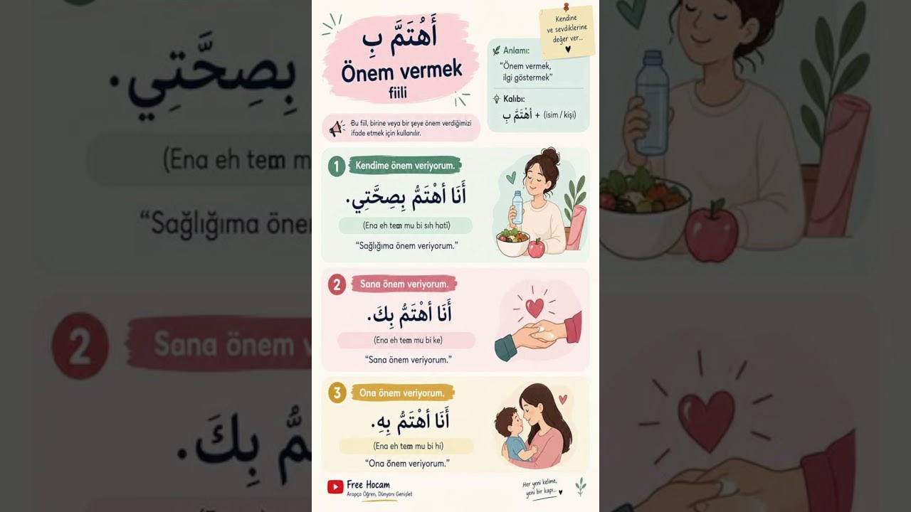 ÖNEM VERMEK Arapçada nasıl denir #arapçadersleri #arapça #arabic