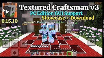 Textured Craftsman v3 with PC Edition GUI Mod! | Texture Pack for Craftsman/MasterCraft/McPE 0.15.10