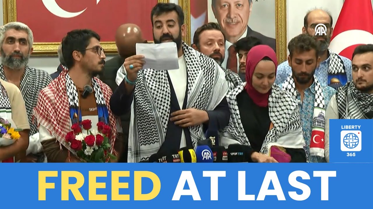 FREED: 15 Turkish Activists Return Home After Israeli Detention