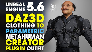 Unreal Engine 5.6 | DAZ3D Clothing to MetaHuman Creator Plugin Parametric DAZ3D Outfit
