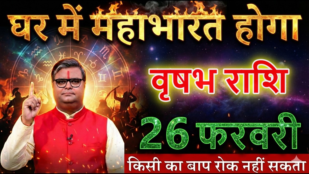 वृषभ राशि वालों 26 फरवरी 2026 घर में महाभारत होगा किसी का बाप रोक नहीं सकता@astrobharti7288