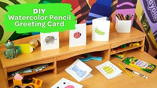 Watercolor Pencil Greeting Card || Crayola CIY