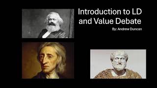 Speech and Debate: An Intro to LD and Value Debate