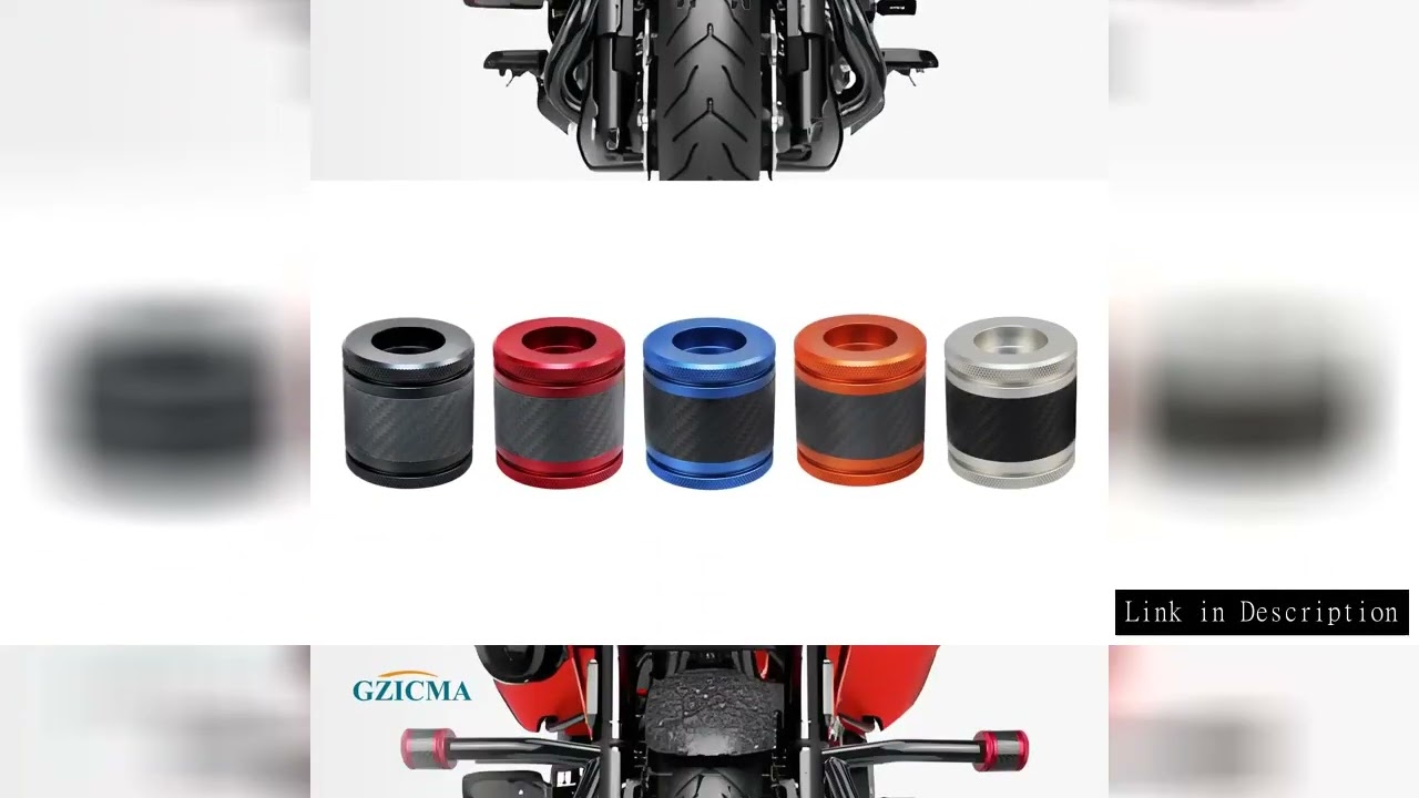 GZICMA Highway Peg Motorcycle Crash Bar CNC Sliders End Caps for Harley Touring Softail Engine Guard