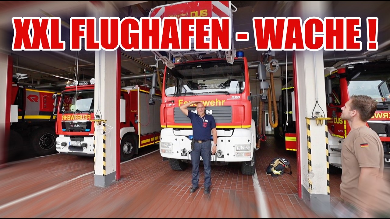 🔥MEGA EINSATZFAHRZEUGE AM FLUGHAFEN🔥 - LOCKE ZEIGT UNS SEINE AIRPORT WACHE ! 🚒🙌🏻 | ItsMarvin