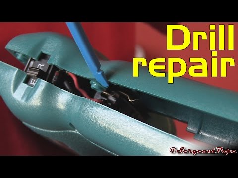 Repairing Makita 6095D drill with battery connection issues