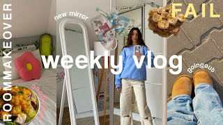 ODNAWIAM SWÓJ POKÓJ 🛋️ | weekly vlog, room makeover & FAIL, goingout 👯‍♀️