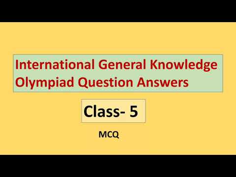 Igko Class 5 Class 4 International General Knowledge Olympiad