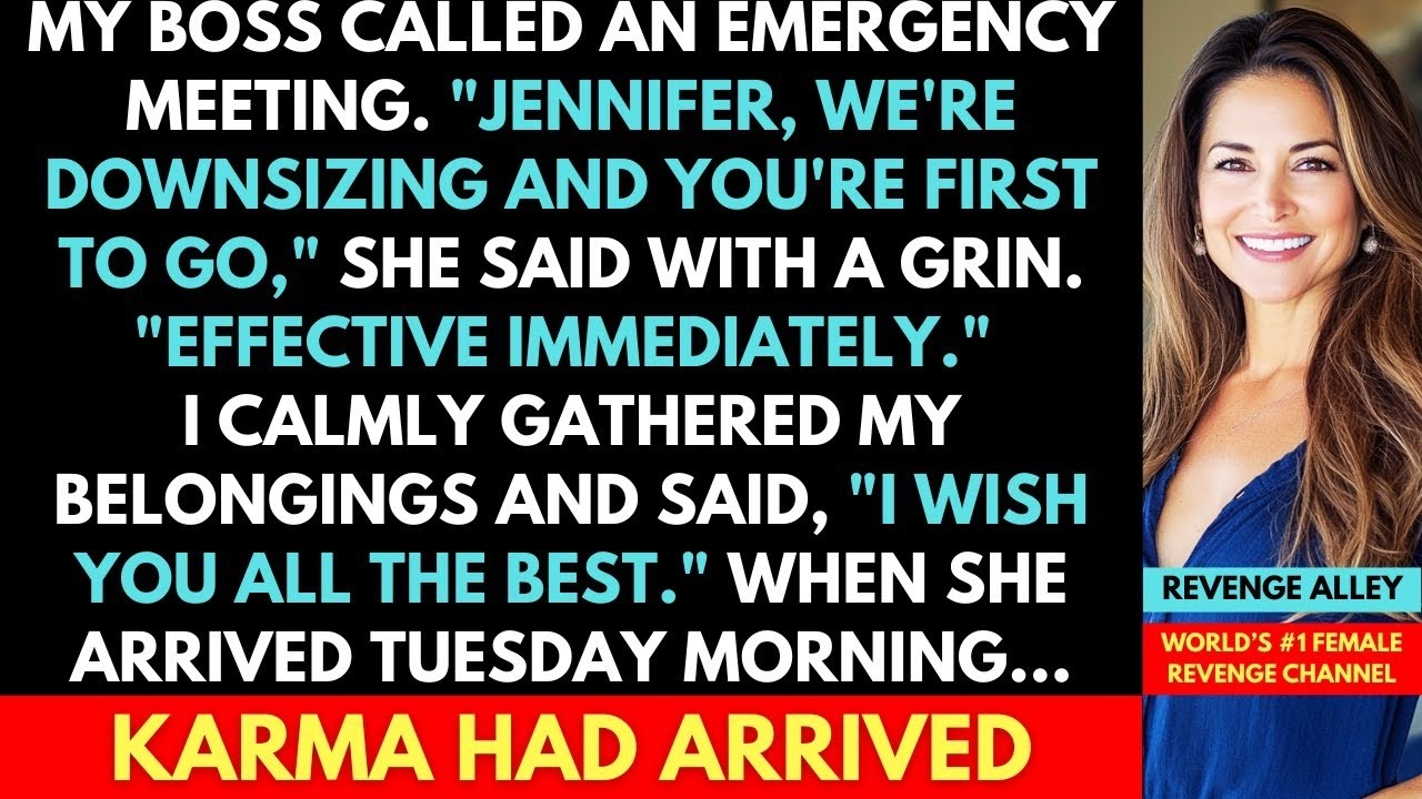 Boss Told Me I Was First To Go In Company Downsizing With A Grin; When She Arrived Tuesday...