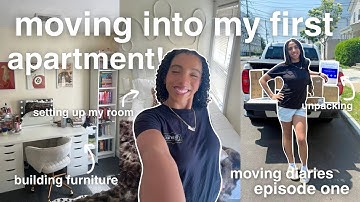 move into my first apartment with me! unpacking, new furniture, and more 📦🏠🗝️ | moving diaries ep. 1