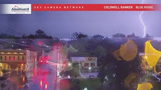 Blue Ridge tower camera catches lightning strike on video